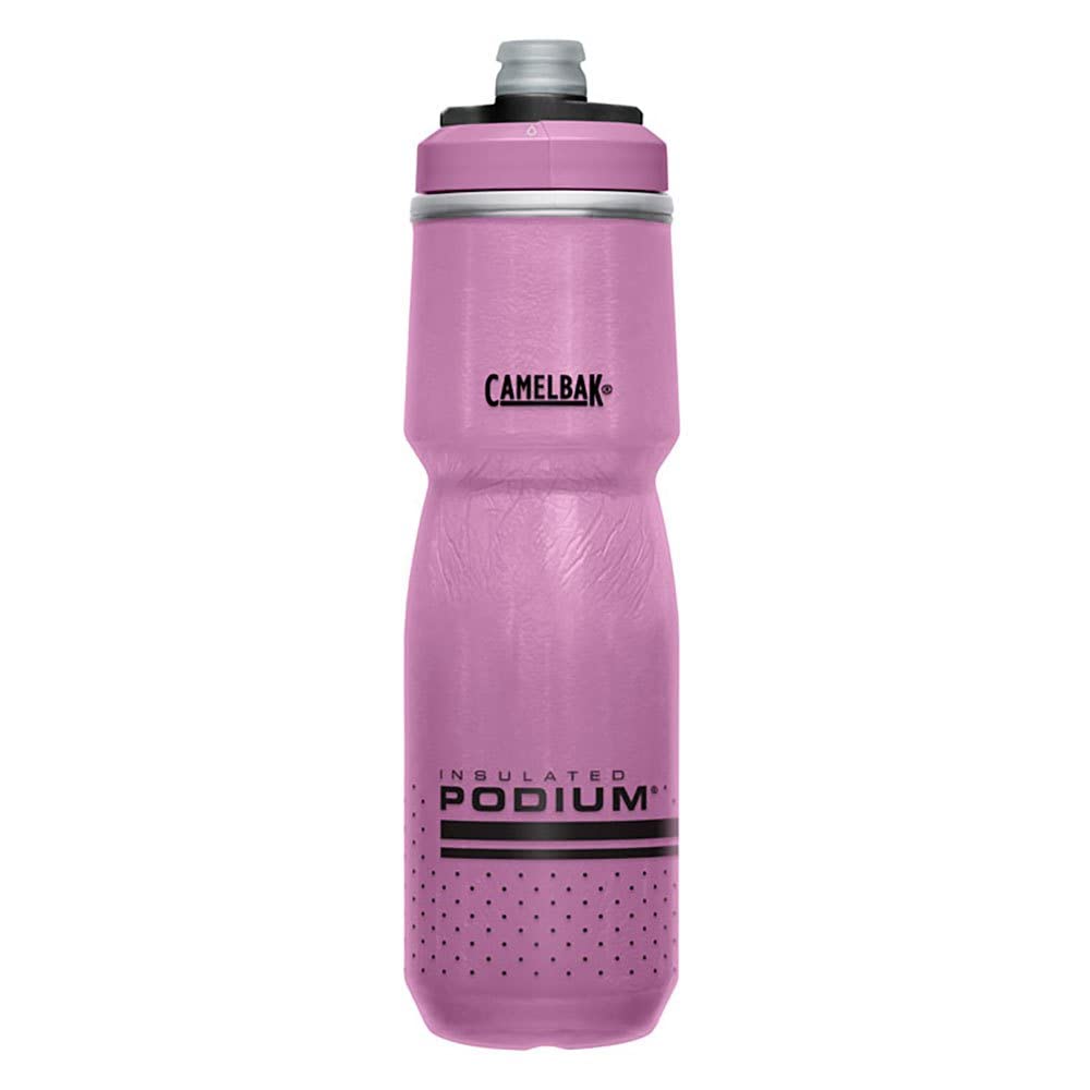 CamelBak Podium Chill Bike Insulated Squeeze Water Bottle Lime/Blue Stripe, 24oz