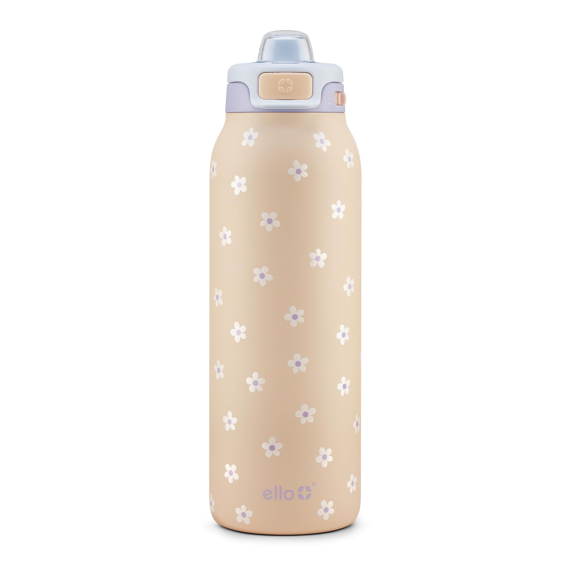Ello Pop & Fill Insulated Stainless Steel Water Bottle with Quick Fill Lid, Leakproof Locking, Sip or Chug Spout, BPA-Free, Double Wall Vacuum Insulated for Sports, Travel & School- 22oz / 32oz / 40oz