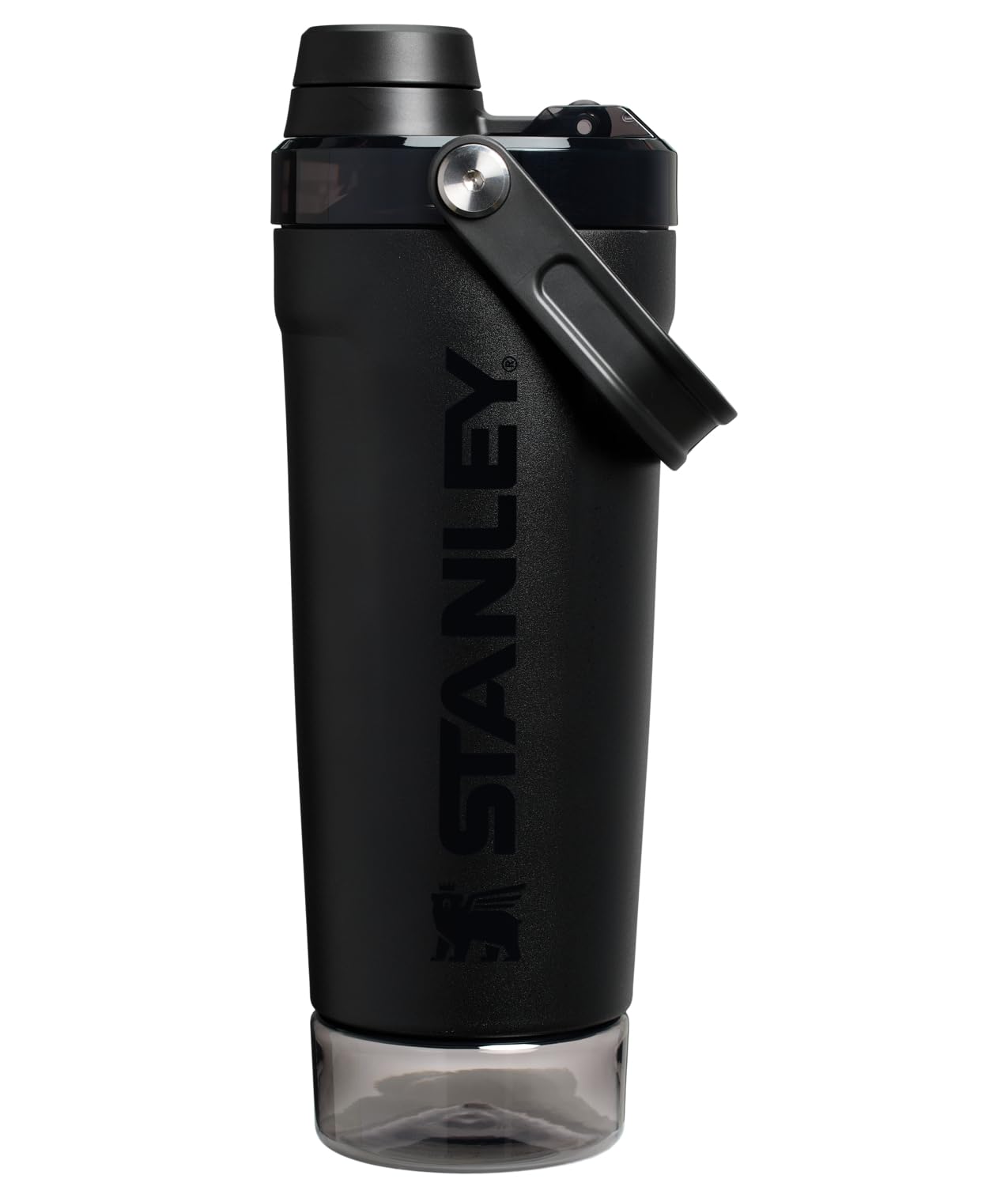STANLEY Vitalize Shaker Bottle 20 oz | Leakproof Insulated Stainless Steel Shaker Cup | Base Storage and Twist On Fast Flow Lid | Protein Shakes and Pre Workout Powder | BPA-Free | Chalk