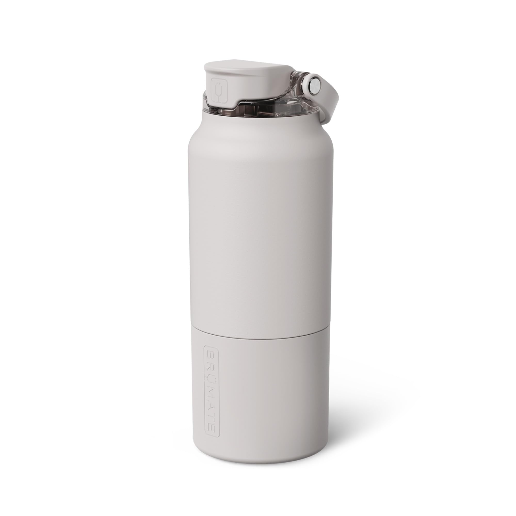 BrüMate Rise 25oz Water Bottle With 100% Leakproof Covered Silicone Straw | Insulated Stainless Steel Water Bottle | Cup-Holder Friendly | Fast Flow | Soft Sip Silicone Spout | BPA-Free (Dune)