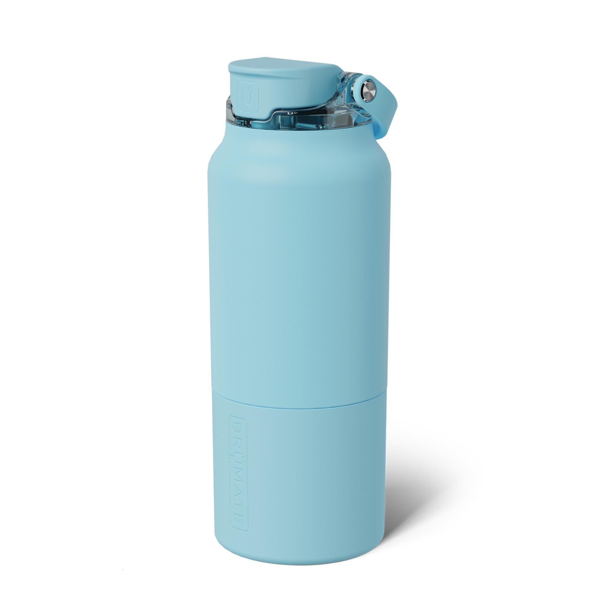 BrüMate Rise 25oz Water Bottle With 100% Leakproof Covered Silicone Straw | Insulated Stainless Steel Water Bottle | Cup-Holder Friendly | Fast Flow | Soft Sip Silicone Spout | BPA-Free (Dune)