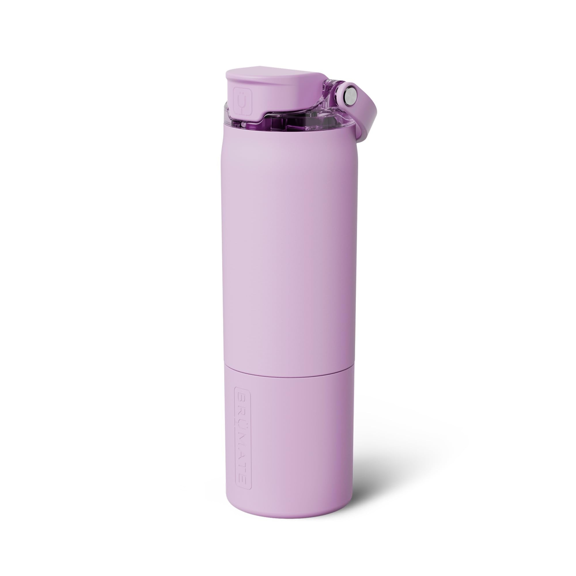 BrüMate Rise 25oz Water Bottle With 100% Leakproof Covered Silicone Straw | Insulated Stainless Steel Water Bottle | Cup-Holder Friendly | Fast Flow | Soft Sip Silicone Spout | BPA-Free (Dune)