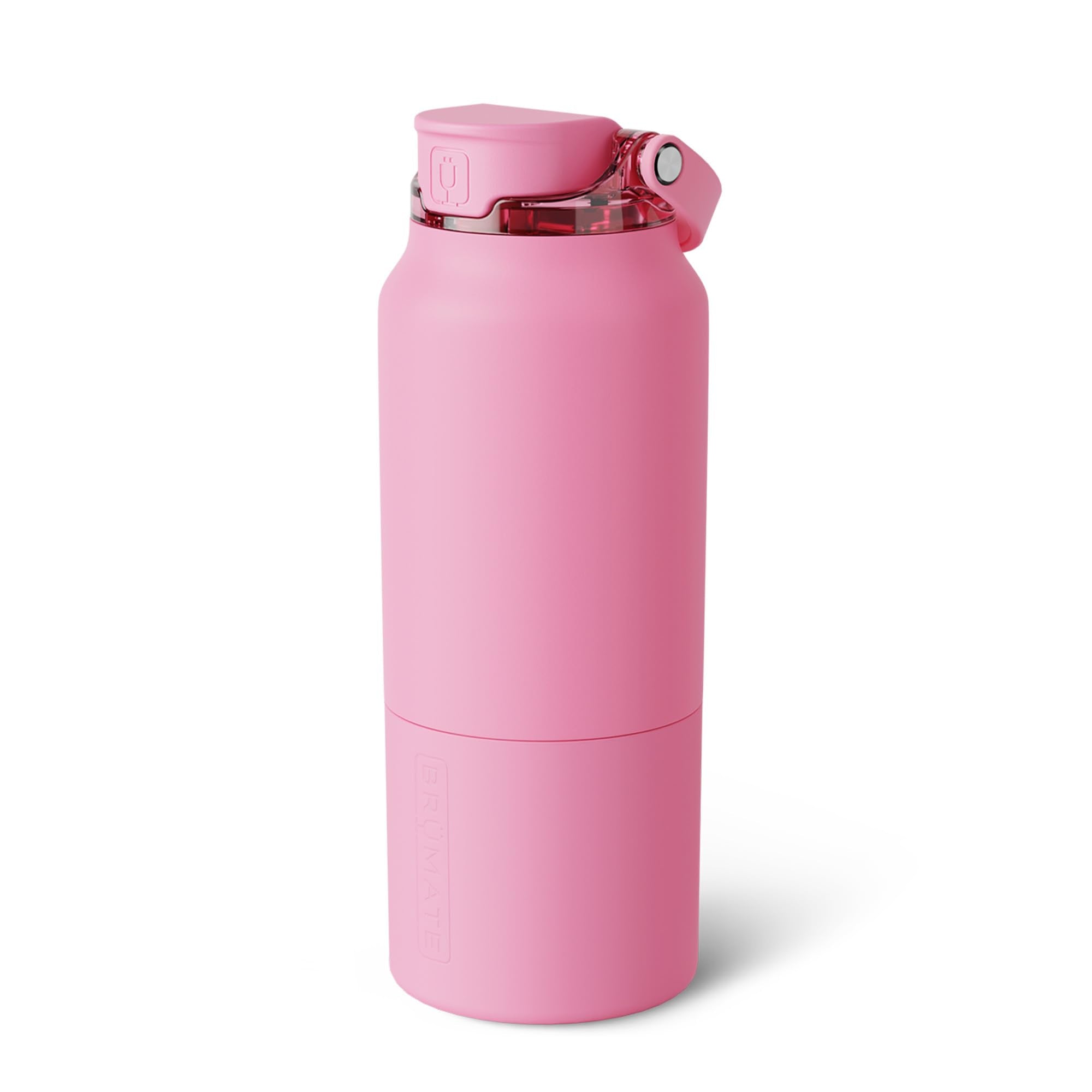BrüMate Rise 25oz Water Bottle With 100% Leakproof Covered Silicone Straw | Insulated Stainless Steel Water Bottle | Cup-Holder Friendly | Fast Flow | Soft Sip Silicone Spout | BPA-Free (Dark Aura)