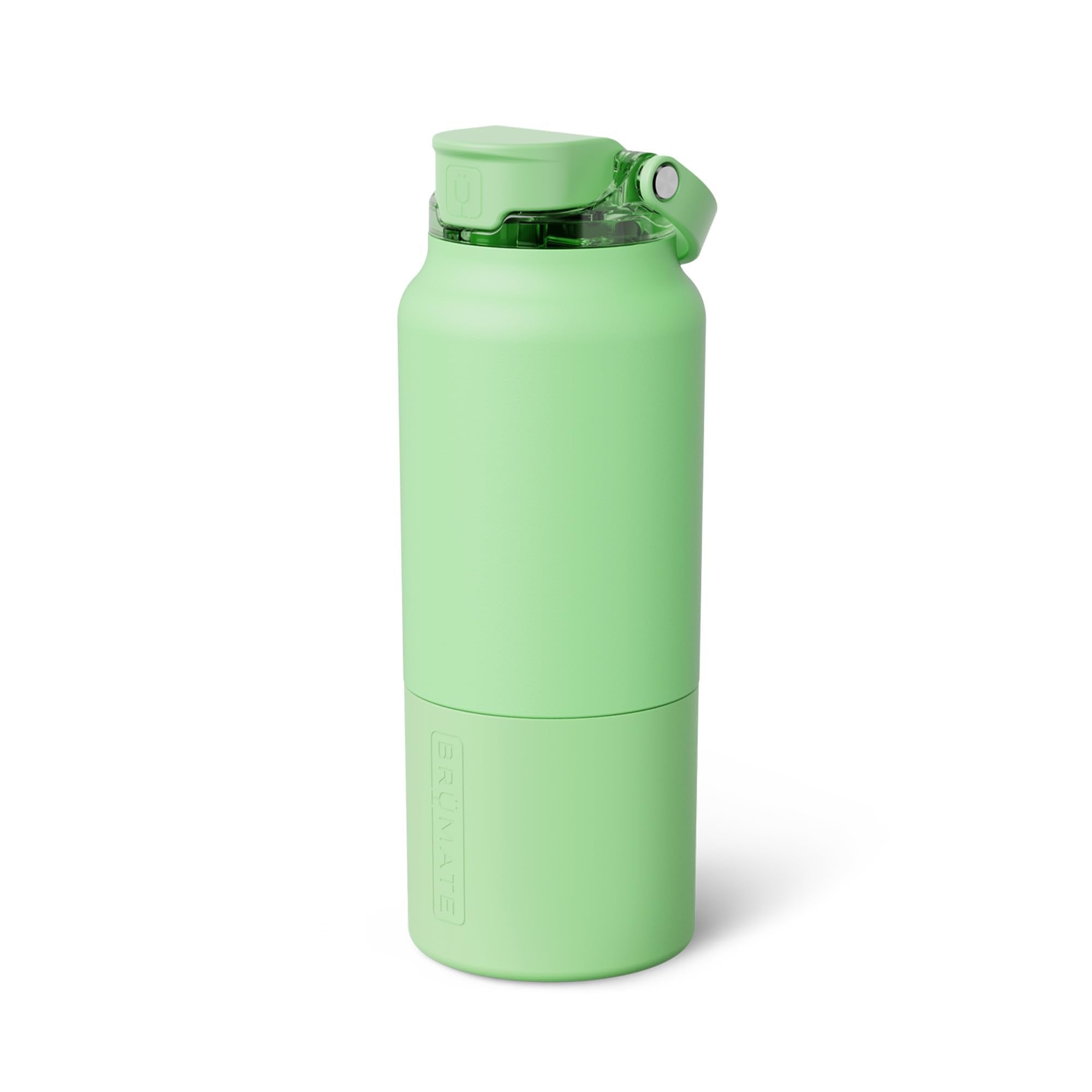 BrüMate Rise 35oz Water Bottle With 100% Leakproof Covered Silicone Straw | Insulated Stainless Steel Water Bottle | Fast Flow | Soft Sip Silicone Spout | Removable Straw | BPA-Free (Nightfall Blue)