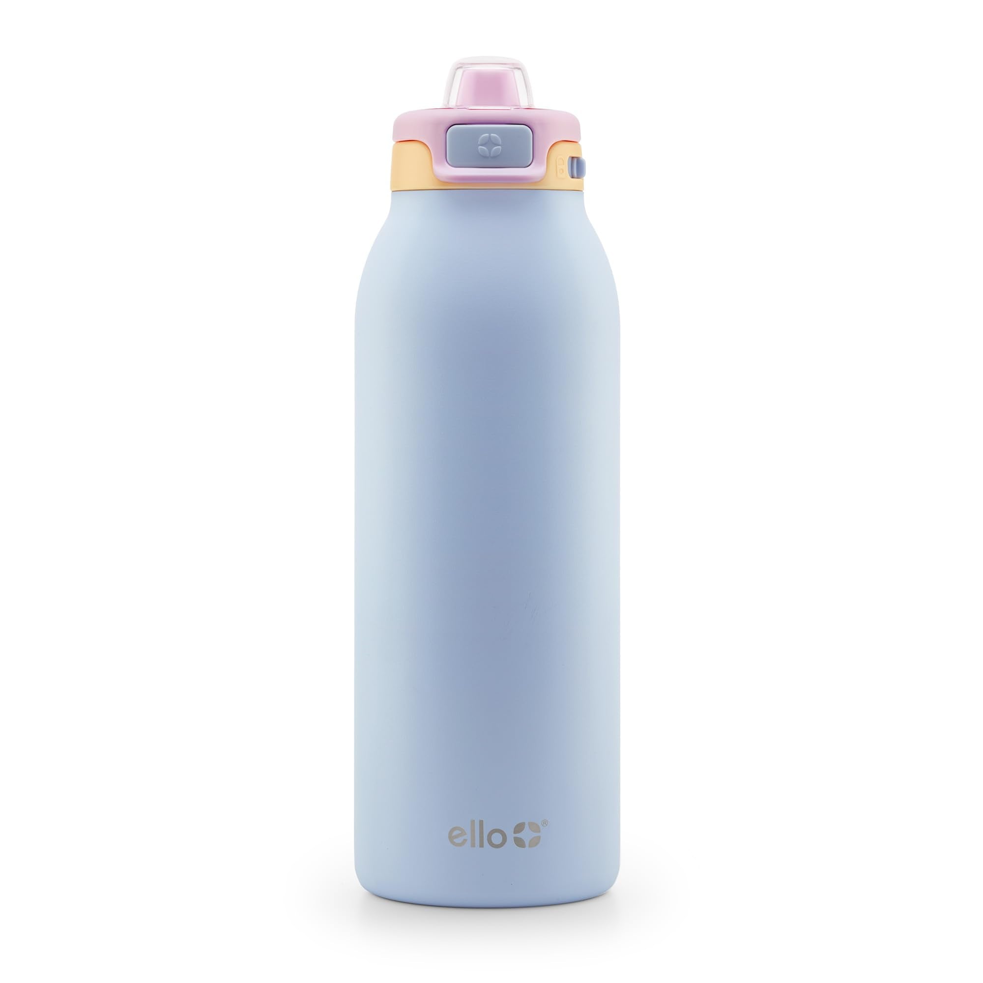 Ello Pop & Fill Insulated Stainless Steel Water Bottle with Quick Fill Lid, Leakproof Locking, Sip or Chug Spout, BPA-Free, Double Wall Vacuum Insulated for Sports, Travel & School- 22oz / 32oz / 40oz