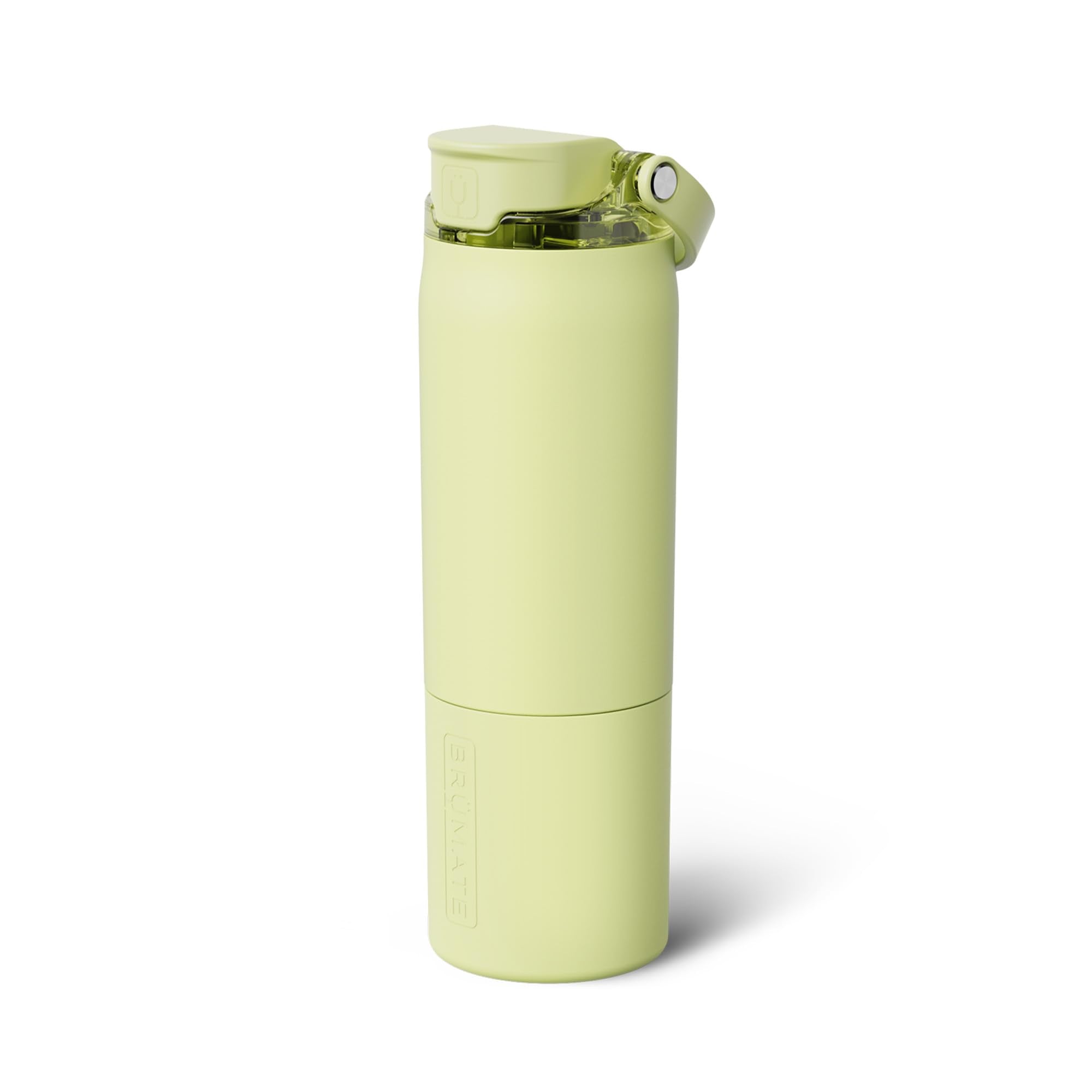 BrüMate Rise 25oz Water Bottle With 100% Leakproof Covered Silicone Straw | Insulated Stainless Steel Water Bottle | Cup-Holder Friendly | Fast Flow | Soft Sip Silicone Spout | BPA-Free (Dune)