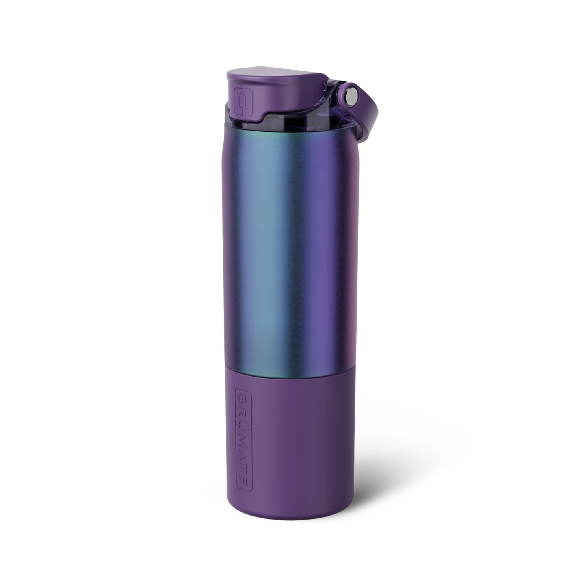 BrüMate Rise 25oz Water Bottle With 100% Leakproof Covered Silicone Straw | Insulated Stainless Steel Water Bottle | Cup-Holder Friendly | Fast Flow | Soft Sip Silicone Spout | BPA-Free (Dune)