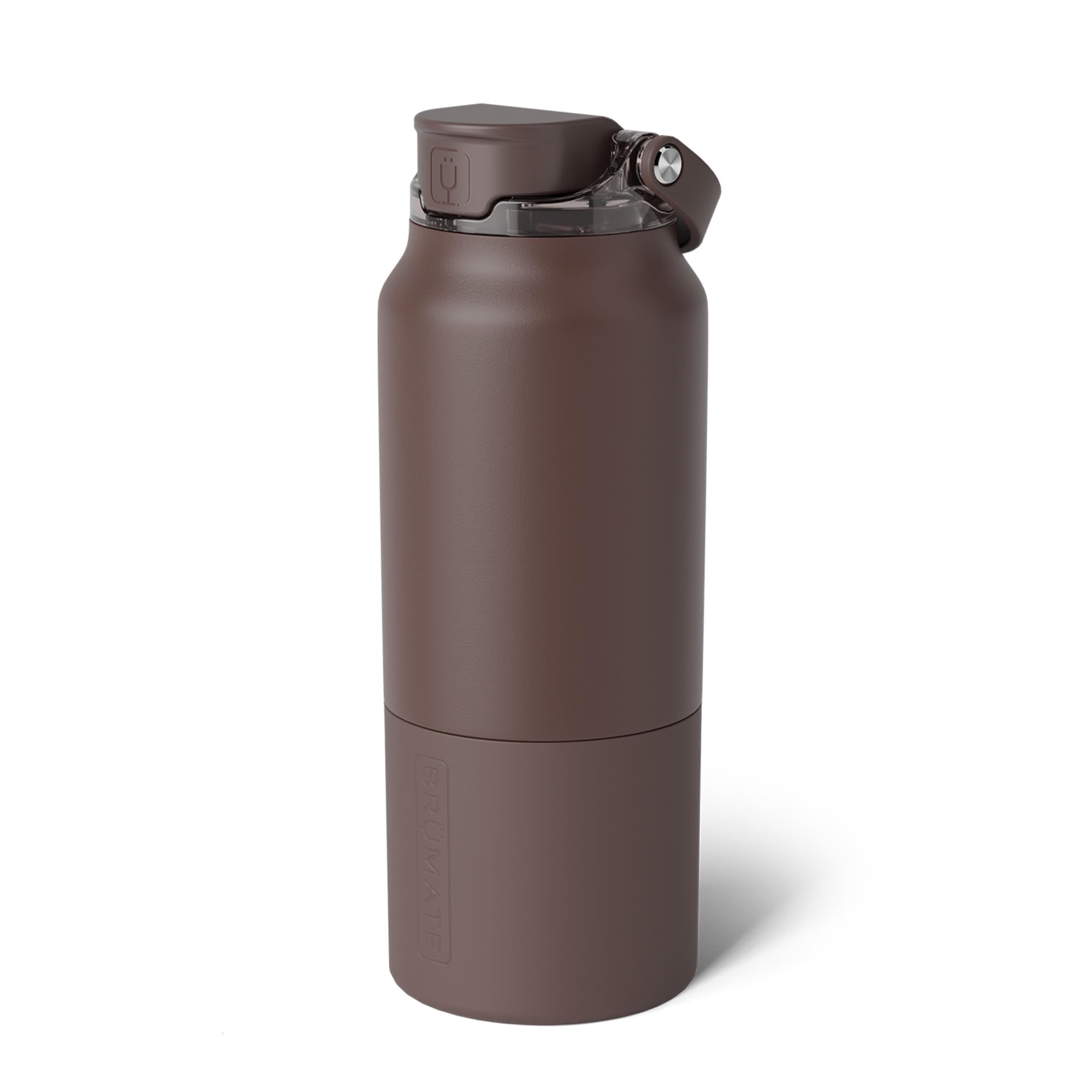 BrüMate Rise 25oz Water Bottle With 100% Leakproof Covered Silicone Straw | Insulated Stainless Steel Water Bottle | Cup-Holder Friendly | Fast Flow | Soft Sip Silicone Spout | BPA-Free (Dune)
