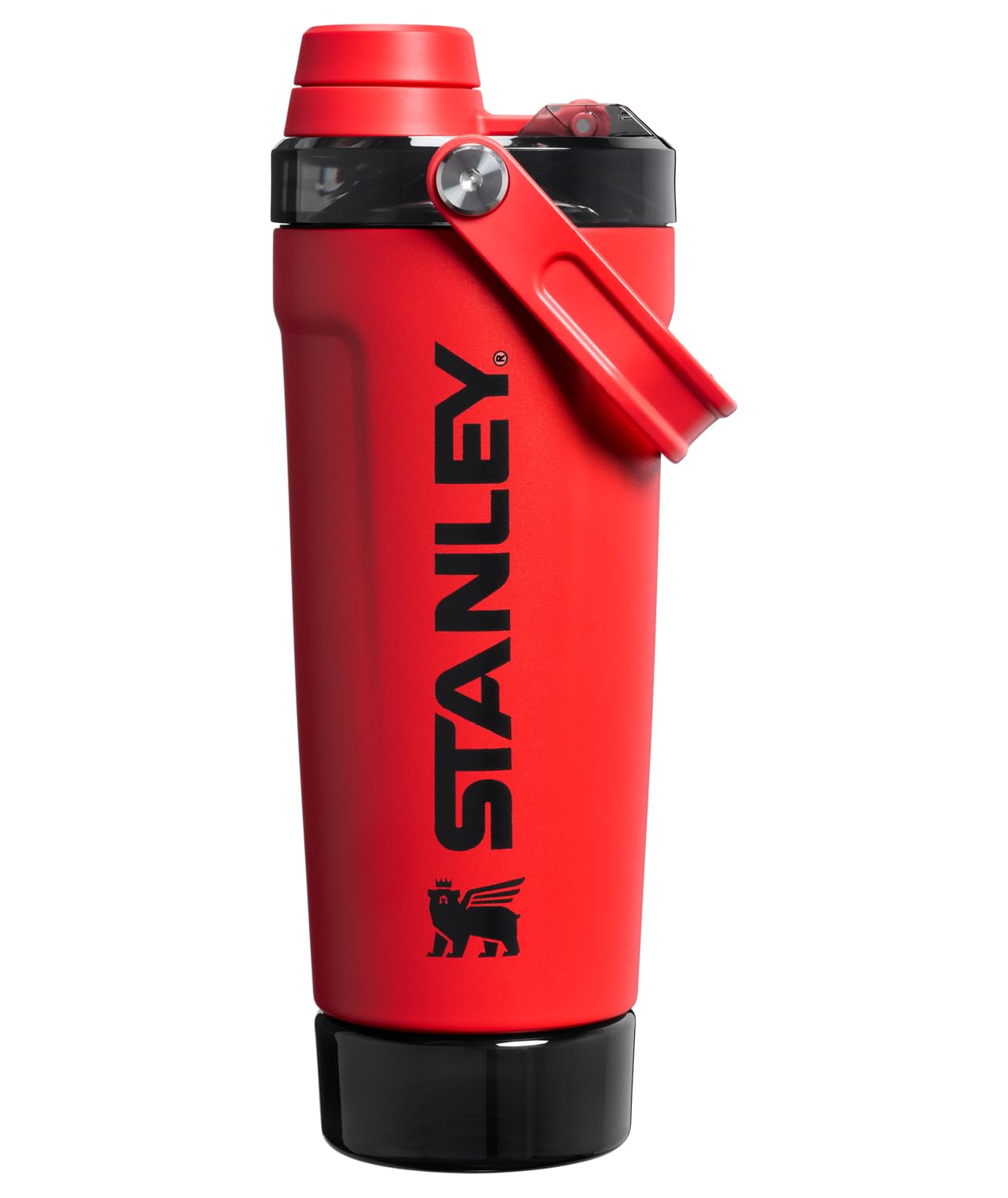 STANLEY Vitalize Shaker Bottle 20 oz | Leakproof Insulated Stainless Steel Shaker Cup | Base Storage and Twist On Fast Flow Lid | Protein Shakes and Pre Workout Powder | BPA-Free | Chalk