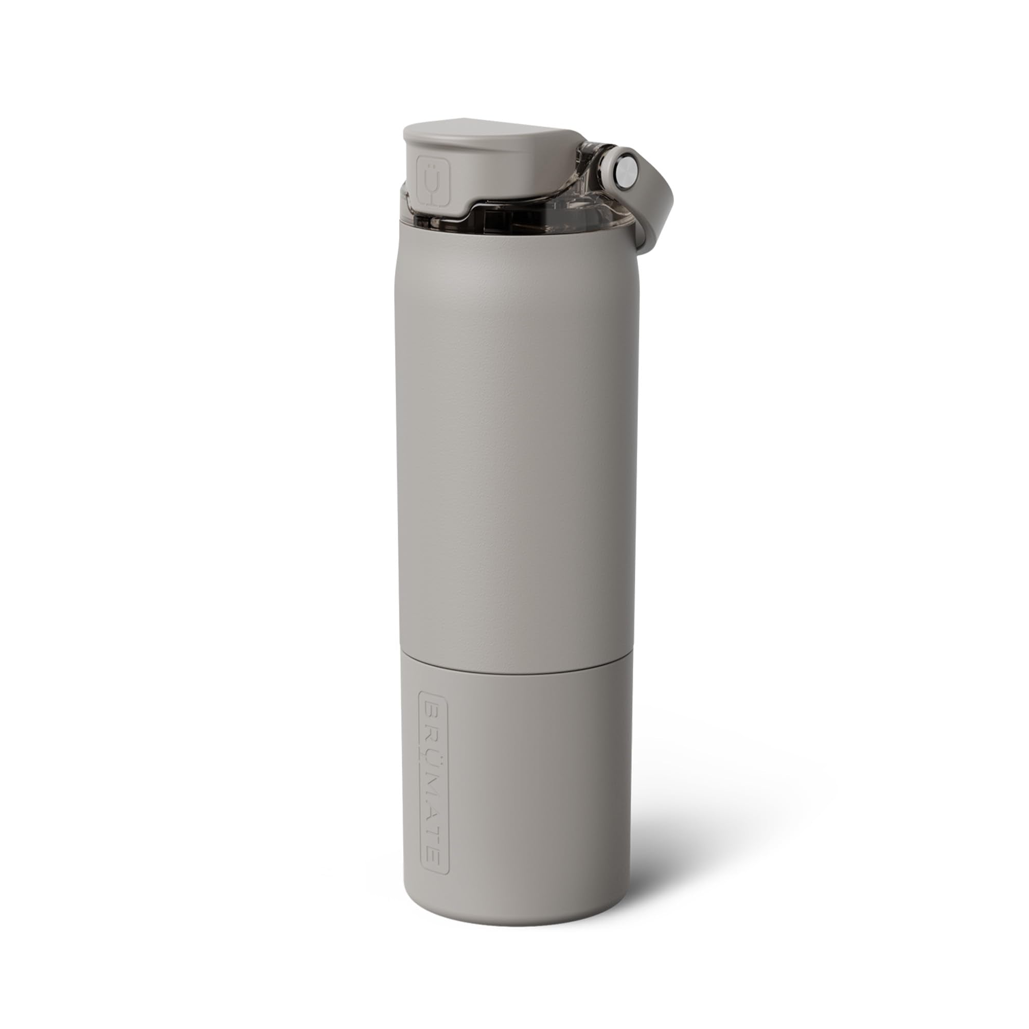 BrüMate Rise 25oz Water Bottle With 100% Leakproof Covered Silicone Straw | Insulated Stainless Steel Water Bottle | Cup-Holder Friendly | Fast Flow | Soft Sip Silicone Spout | BPA-Free (Dark Aura)
