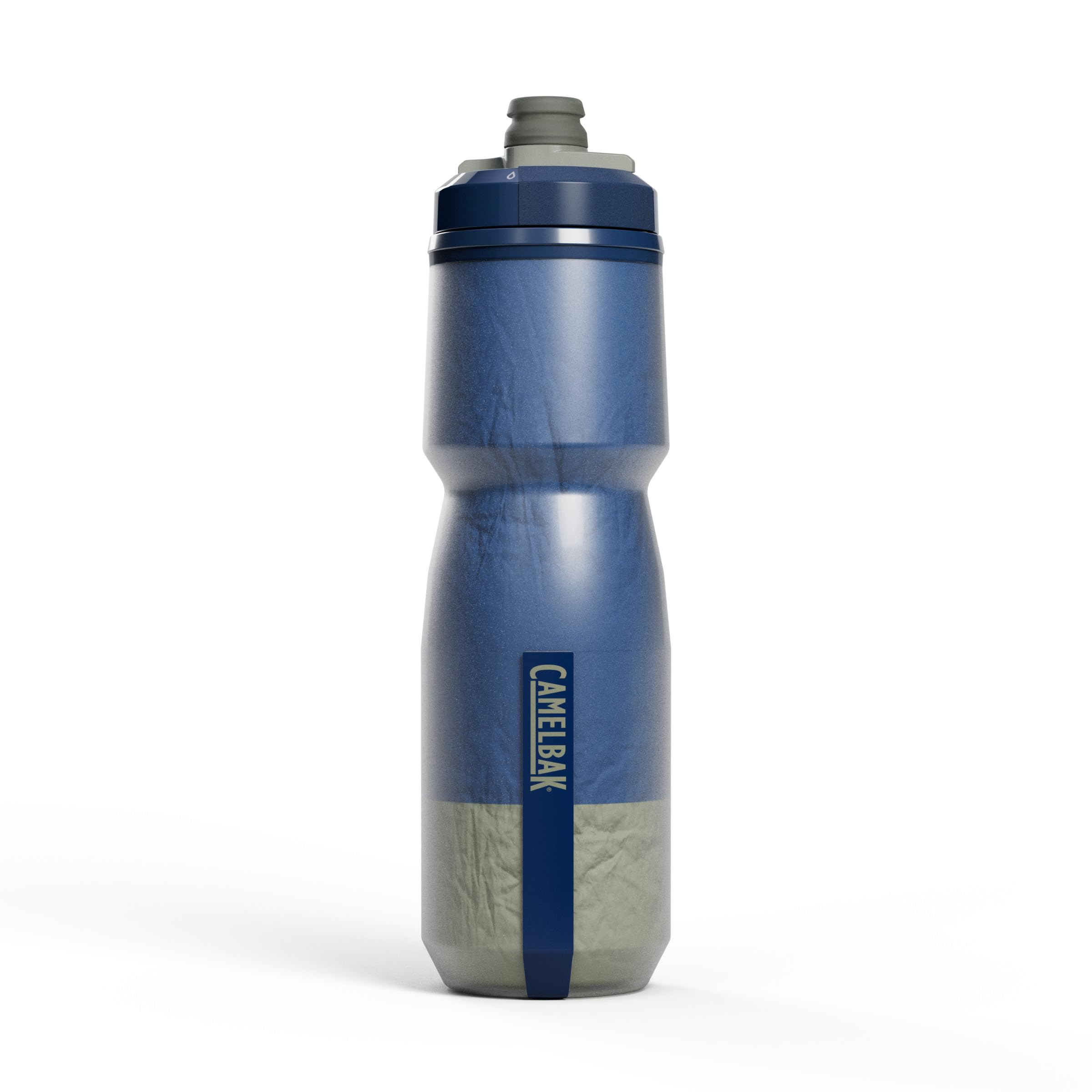 CamelBak Podium Chill Bike Insulated Squeeze Water Bottle Lime/Blue Stripe, 24oz