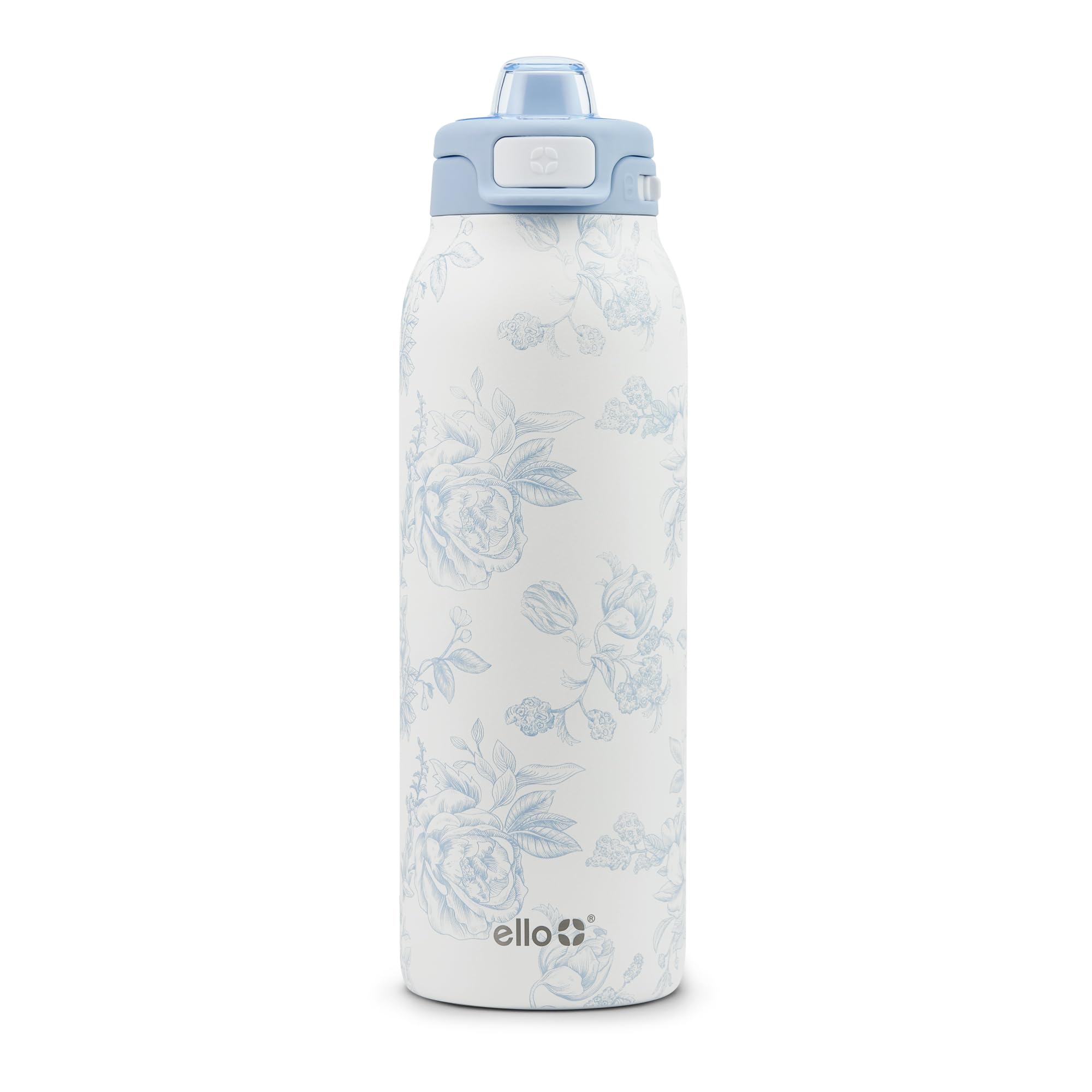 Ello Pop & Fill Insulated Stainless Steel Water Bottle with Quick Fill Lid, Leakproof Locking, Sip or Chug Spout, BPA-Free, Double Wall Vacuum Insulated for Sports, Travel & School- 22oz / 32oz / 40oz