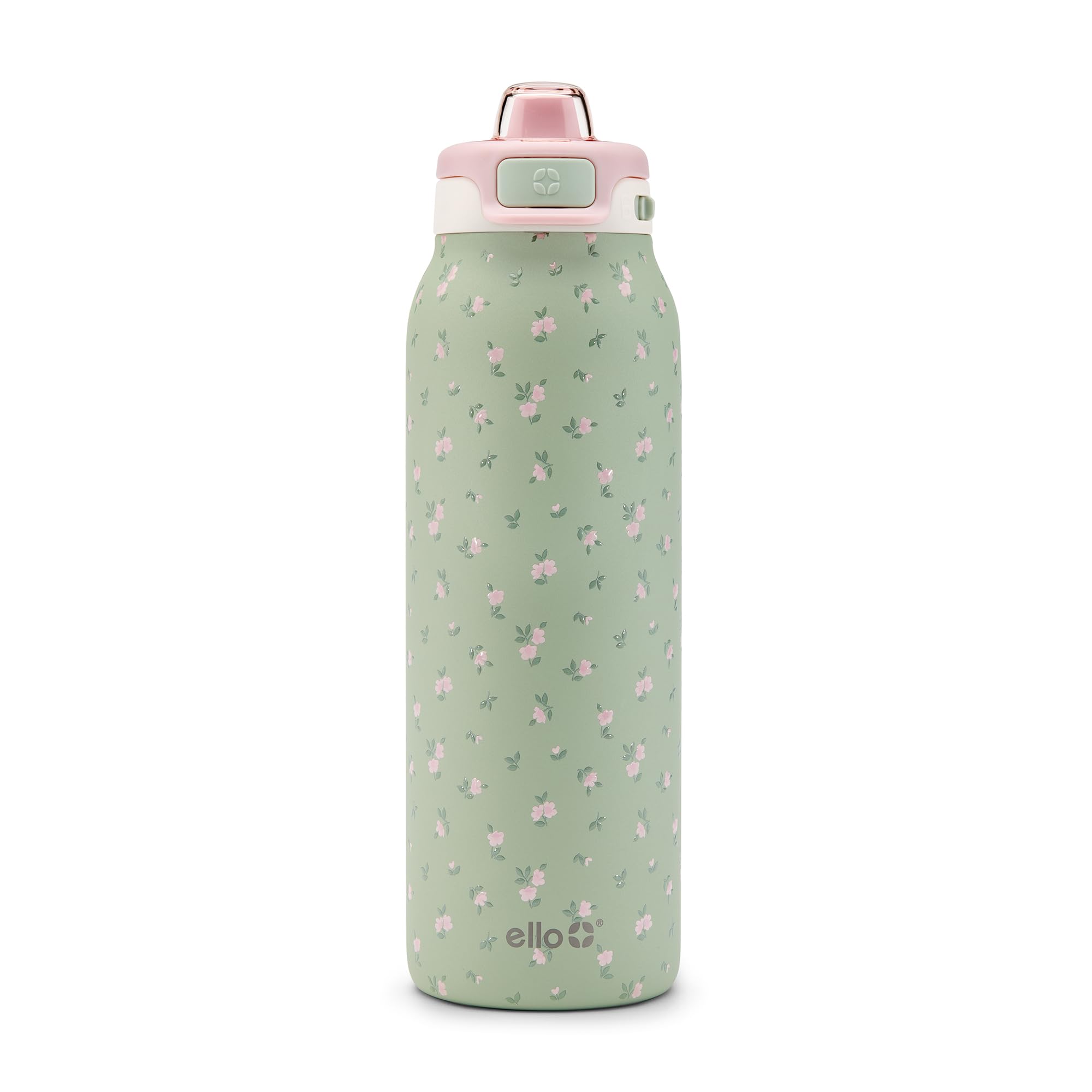 Ello Pop & Fill Insulated Stainless Steel Water Bottle with Quick Fill Lid, Leakproof Locking, Sip or Chug Spout, BPA-Free, Double Wall Vacuum Insulated for Sports, Travel & School- 22oz / 32oz / 40oz