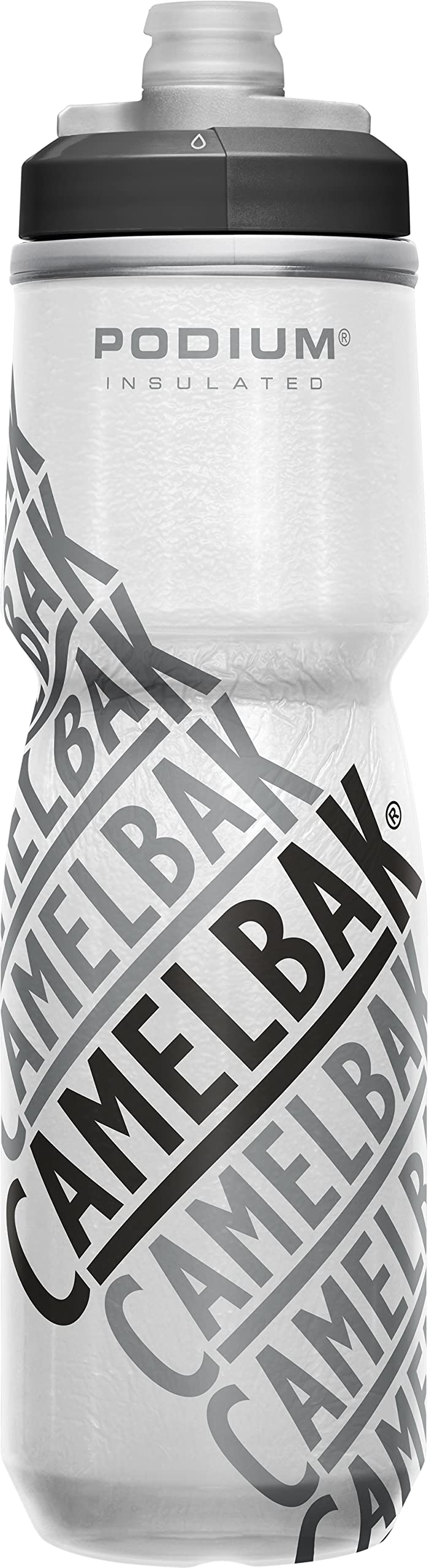 CamelBak Podium Chill Bike Insulated Squeeze Water Bottle Lime/Blue Stripe, 24oz