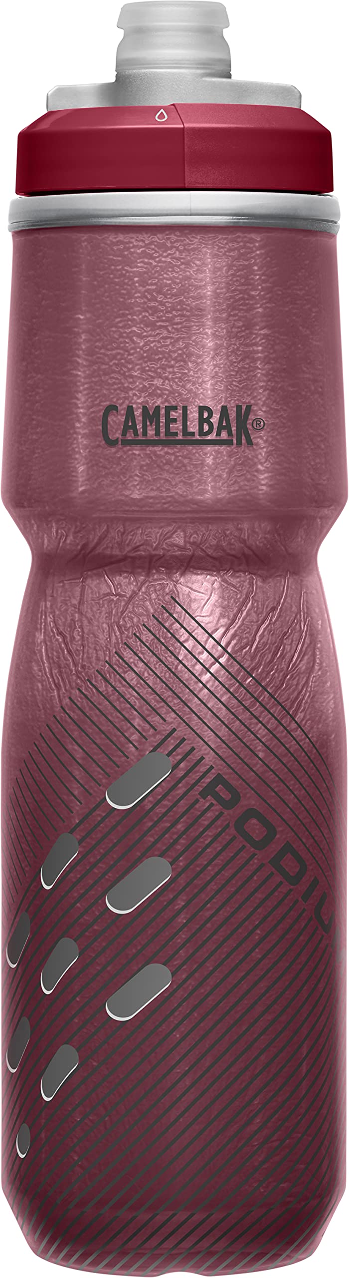 CamelBak Podium Chill Bike Insulated Squeeze Water Bottle Lime/Blue Stripe, 24oz
