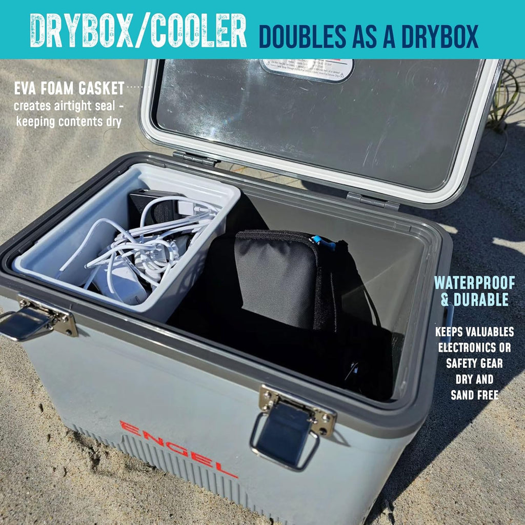 Engel UC7 7.5qt Leak-Proof, Air Tight, Drybox Cooler and Small Hard Shell Lunchbox for Men and Women